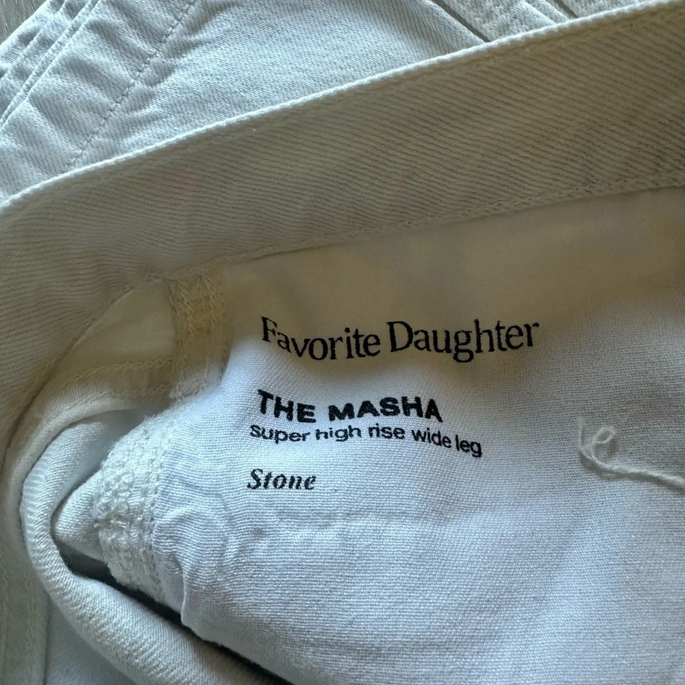 Favorite Daughter White Masha Wide Leg Jeans - Picture 5 of 6
